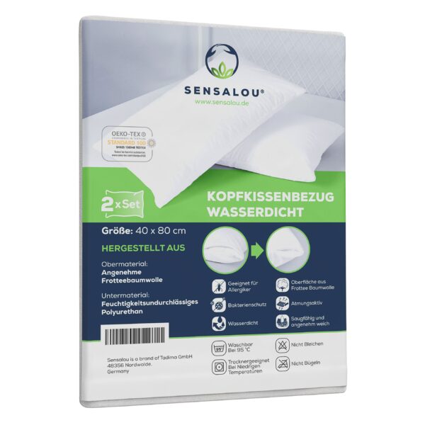 Sensalou Kissenbezug 2er Set wasserdicht 40x40 cm