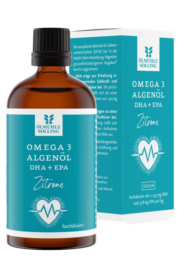 Omega 3 Algenöl Zitrone 100 ml